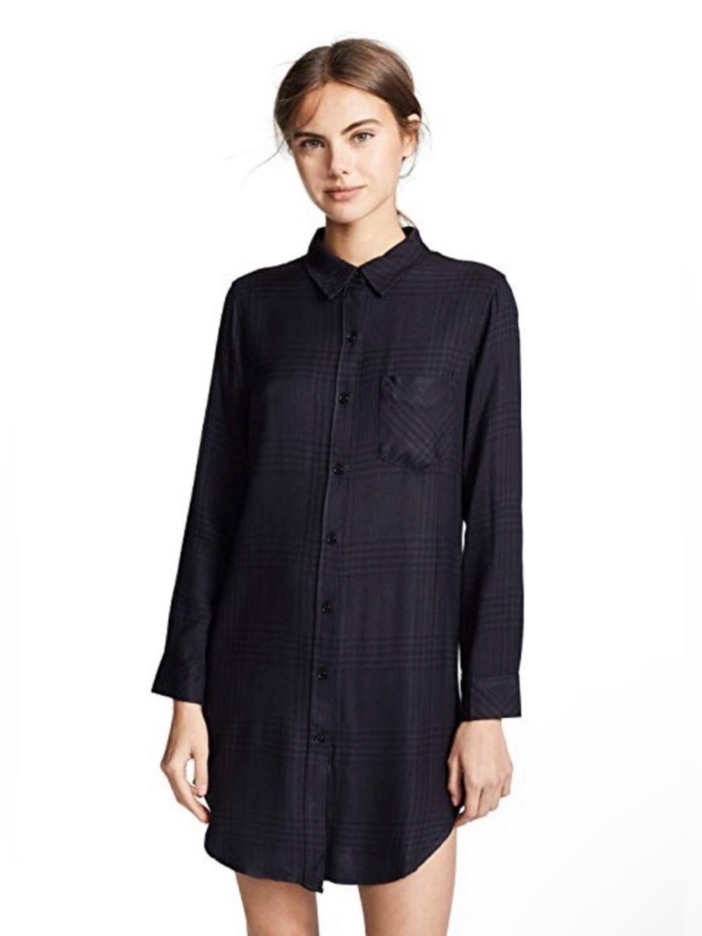 Rails "Bianca" Plaid Shirt Dress/Tunic | Onyx/Jet